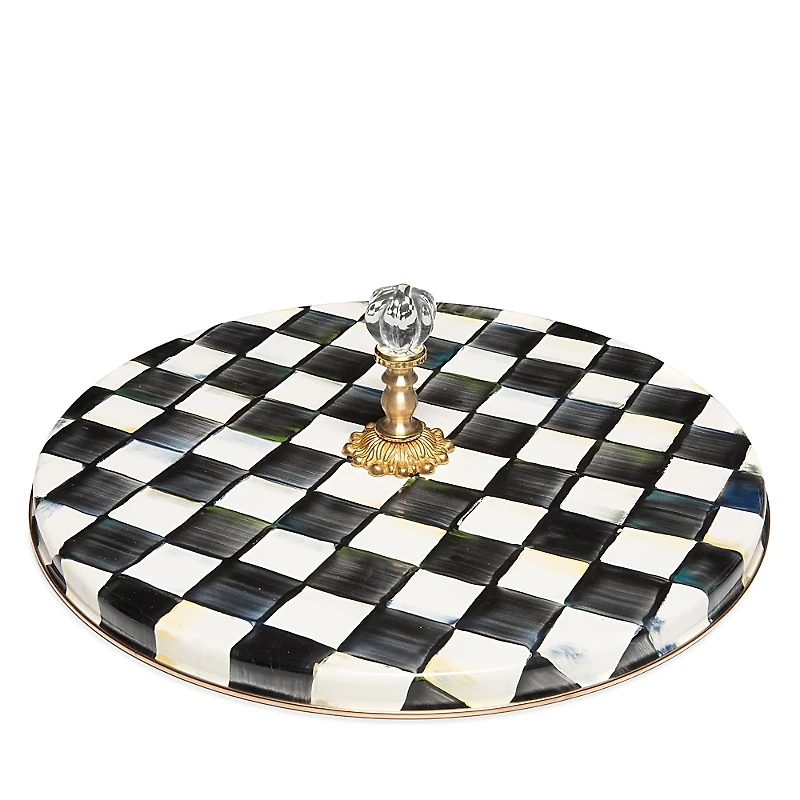 Mackenzie-Childs Courtly Check Enamel Cheese Course