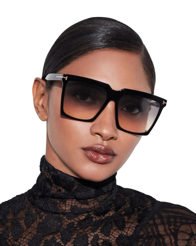 Sabrina Square Sunglasses, 58mm