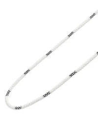 Sterling Silver White Ceramic Bead Collar Necklace, 16"
