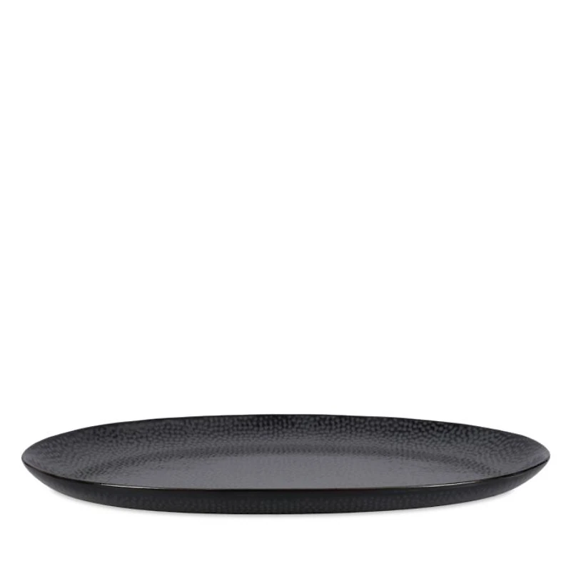Serene Oval Serving Platter, Black