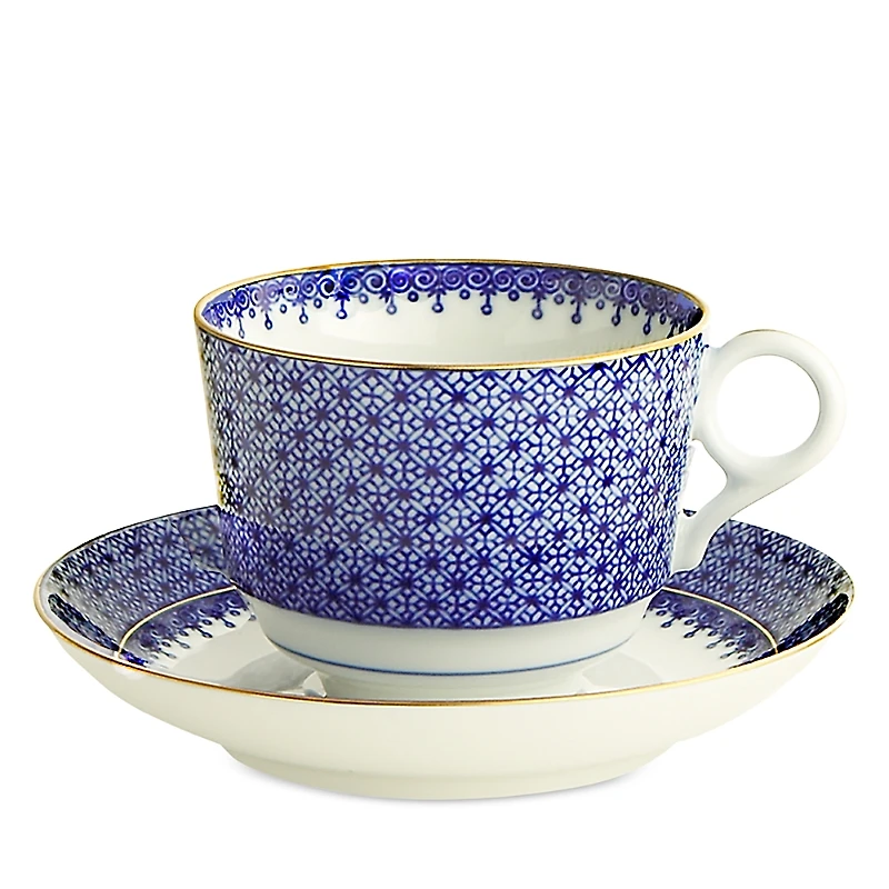 Mottahedeh Blue Lace Cup & Saucer