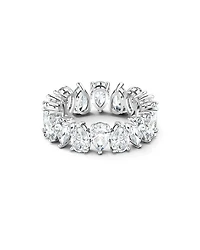 Matrix Pear Shape Crystal Band Ring