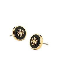 Kira Logo Colored Disc Stud Earrings