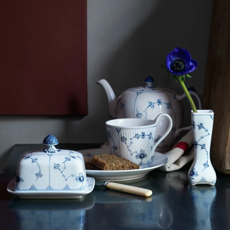 Blue Fluted Plain Mug