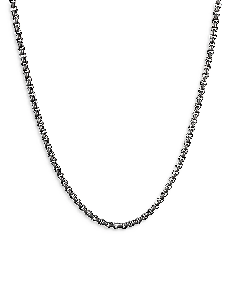 David Yurman Stainless Steel Small Box Chain Necklace, 18