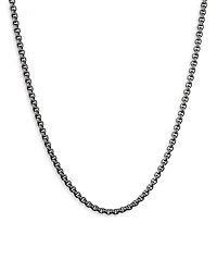 David Yurman Stainless Steel Small Box Chain Necklace, 18