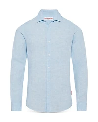 Giles Linen Textured Tailored Fit Button Down Shirt