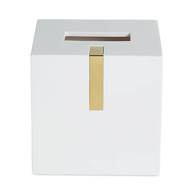 Roselli Houston Street White/Brass Tissue Cover