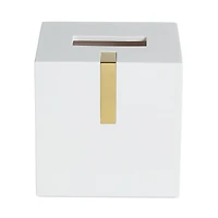 Roselli Houston Street White/Brass Tissue Cover