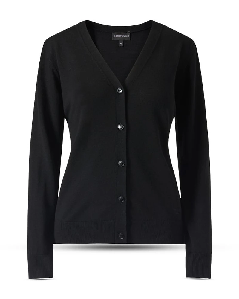 Merino Wool V Neck Cardigan