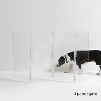 Clear Freestanding Pet Gate Zig Zag