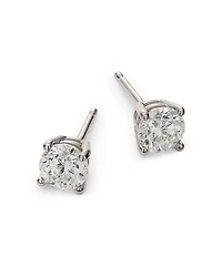 Colorless Certified Round Diamond Stud Earring 18K White Gold, 0.30-2.0 tcw
