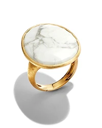 18K Yellow Gold Lunaria Howlite Cocktail Ring - 150th Anniversary Exclusive