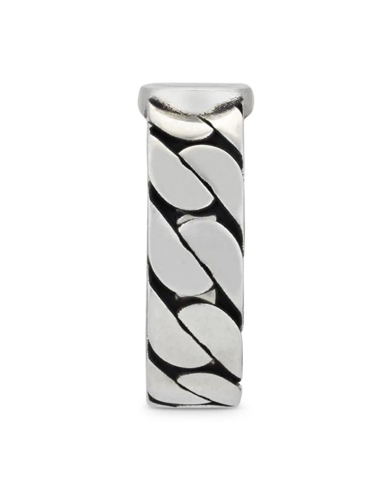 Sterling Silver Interlocking Curb Chain Ring