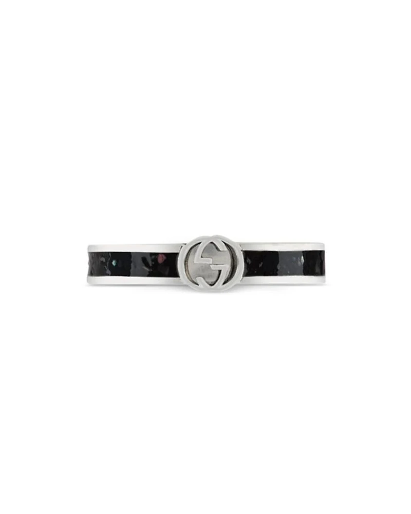 Silver Interlocked G 3.5mm Band Ring