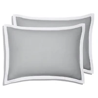 Amalia Home Collection Stonewashed Linen Standard Sham, Pair