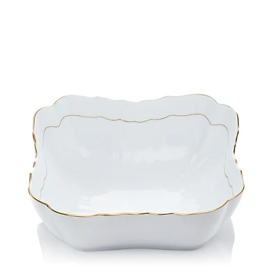 Herend Golden Edge Square Salad Bowl