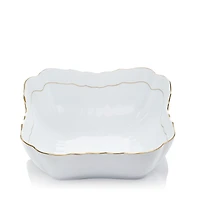 Herend Golden Edge Square Salad Bowl