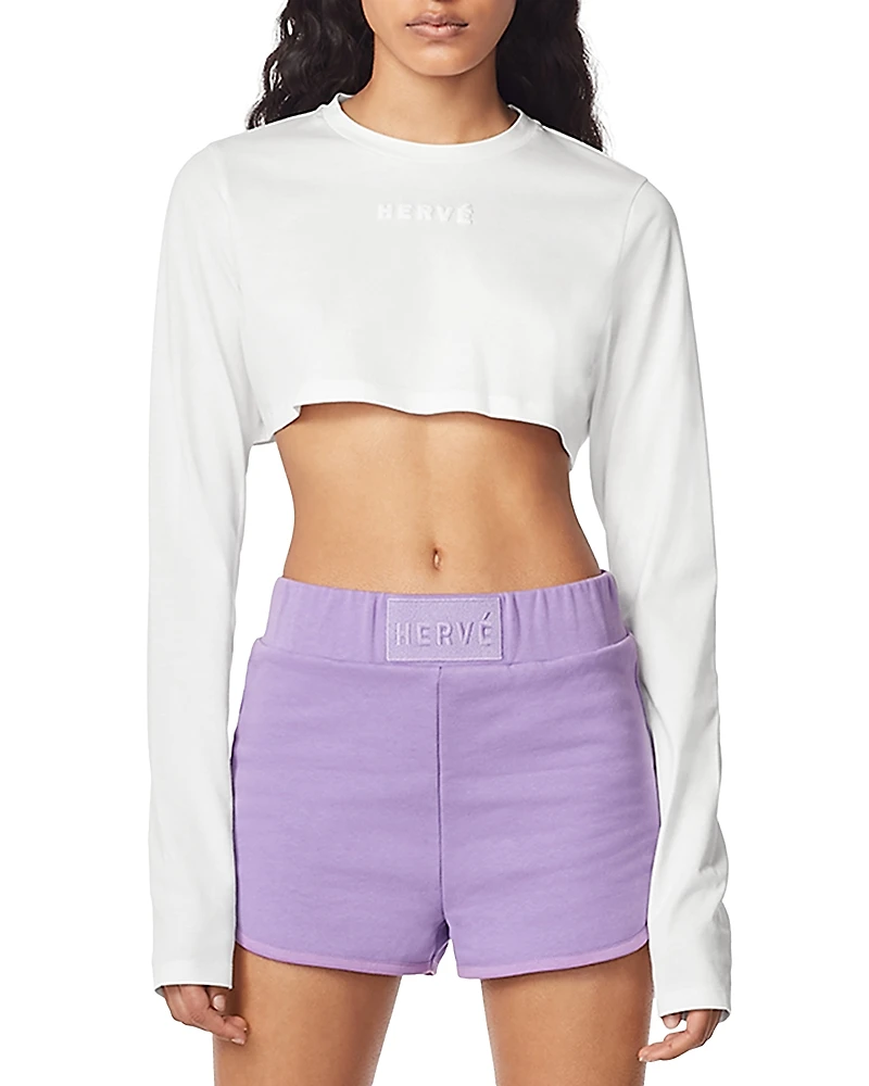 Herve by Leger Logo Cropped Tee
