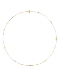 Tory Burch Kira Delicate Cultured Pearl Station Necklace, 16-18