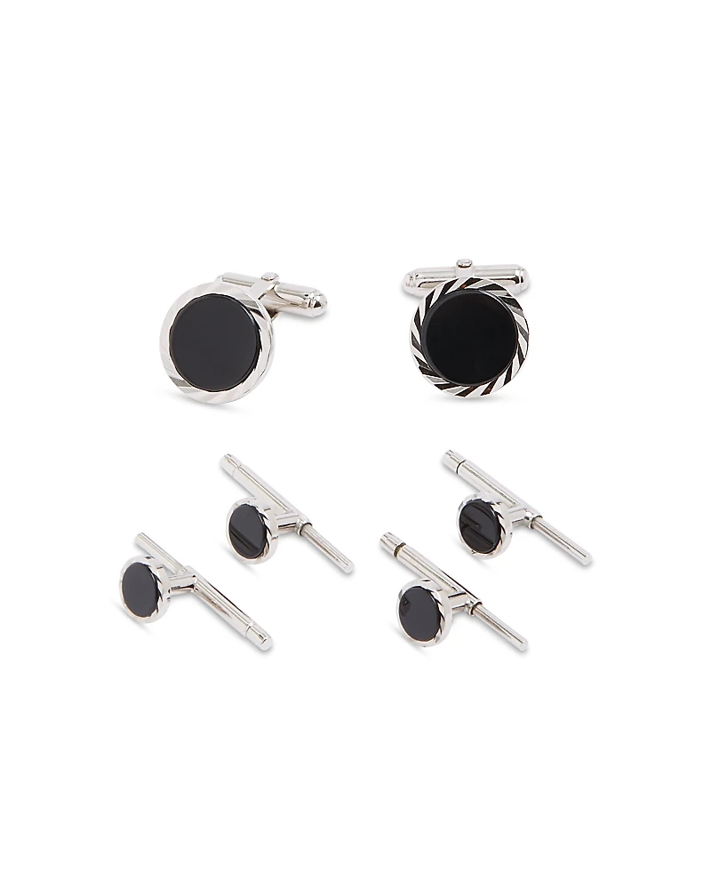 David Donahue Onyx Stud and Cufflink Set