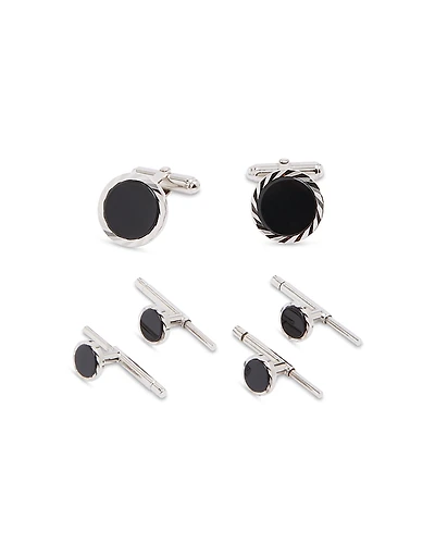 David Donahue Onyx Stud and Cufflink Set