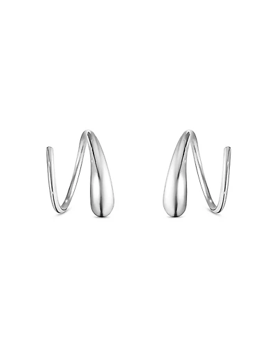 Georg Jensen Sterling Silver Mercy Swirl Threader Earrings
