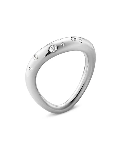 Sterling Silver Offspring Diamond Wavy Ring