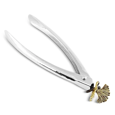 Michael Aram Butterfly Ginkgo Spring Lock Tongs, Small