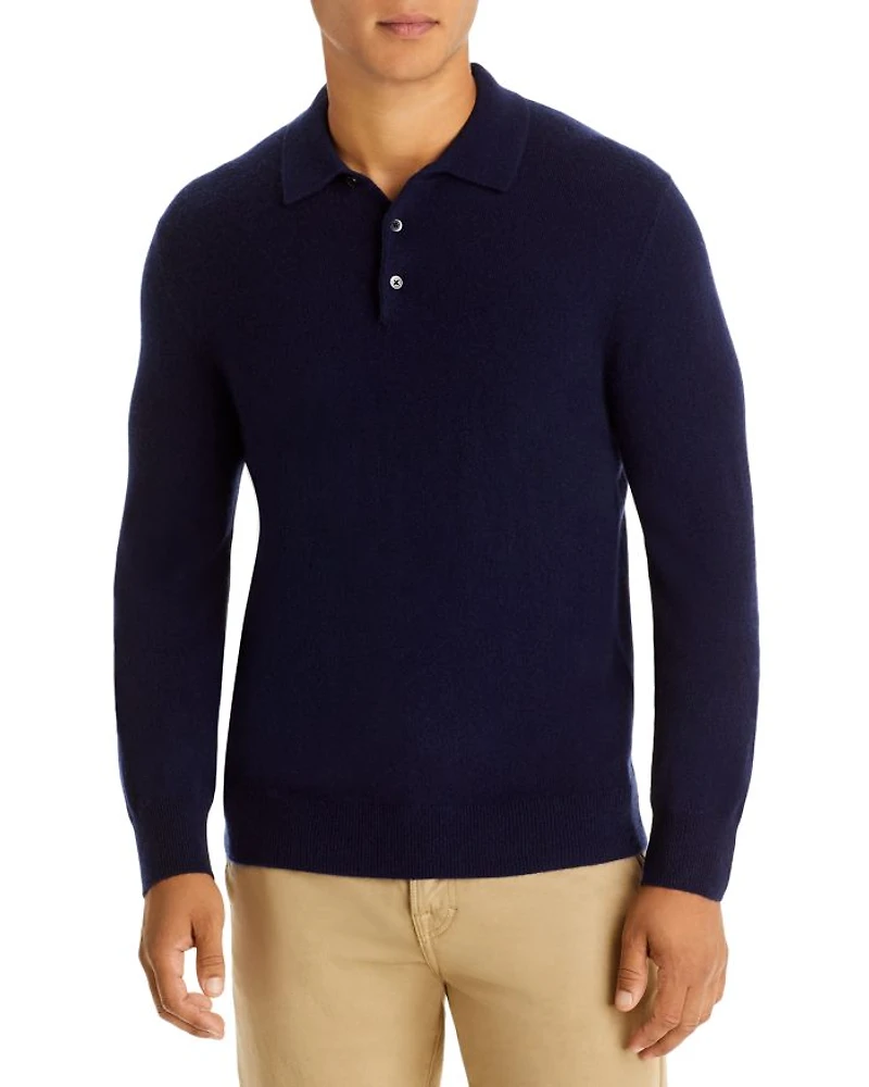 Cashmere Three Button Polo Sweater