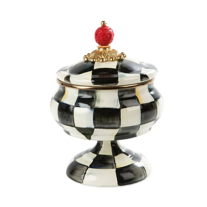 Courtly Check Enamel Curiosity Pot