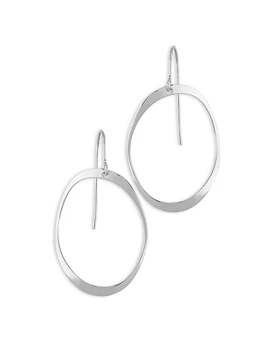 Bloomingdale's Fine Collection Sterling Silver Open Oval Drop Earrings