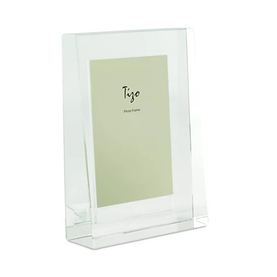 Clear Crystal Glass Pyramid Shape Frame, 4" x 6"