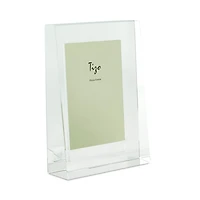 Clear Crystal Glass Pyramid Shape Frame, 4" x 6"