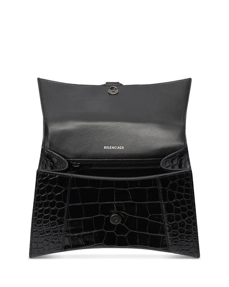 Hourglass XS Handbag Crocodile Embossed