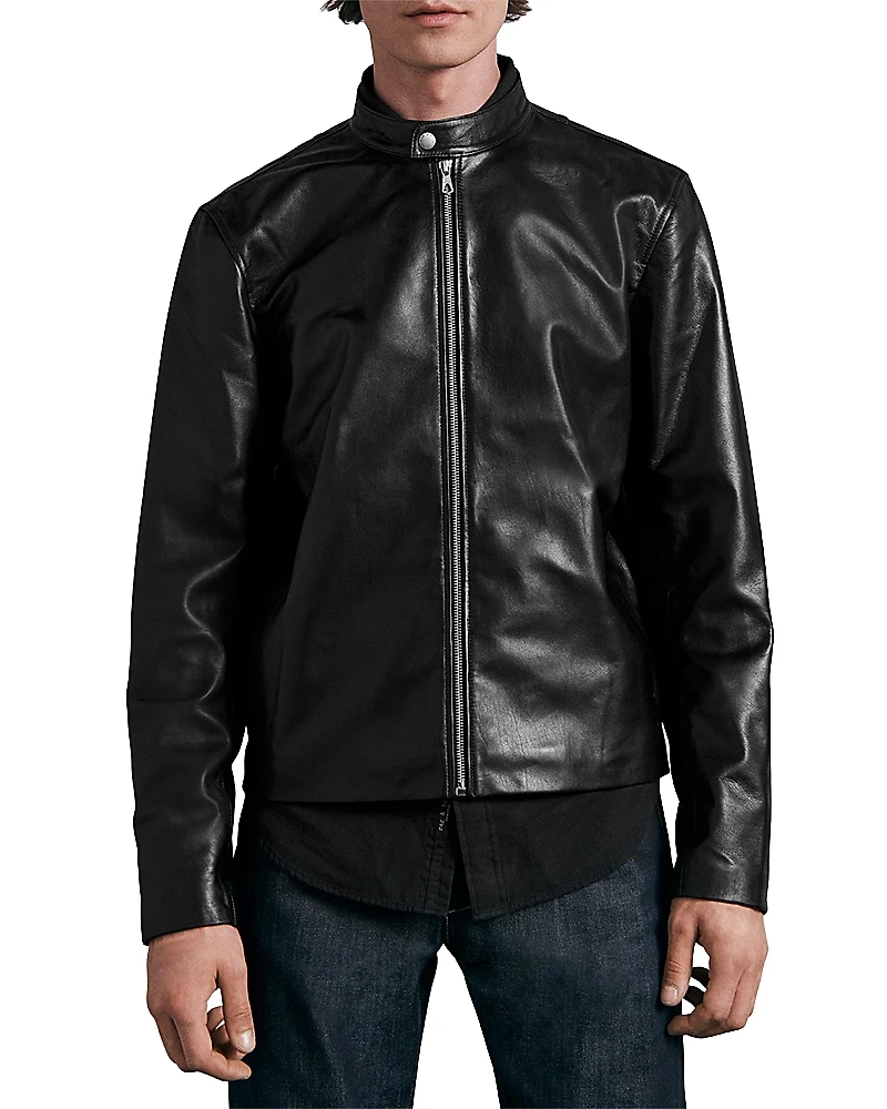 rag & bone Icons Archive Cafe Leather Racer Jacket