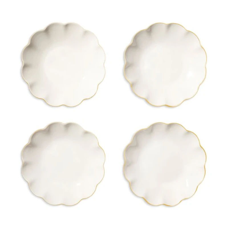 Scalloped Appetizer Plates, Set of 4