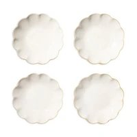 Scalloped Appetizer Plates, Set of 4