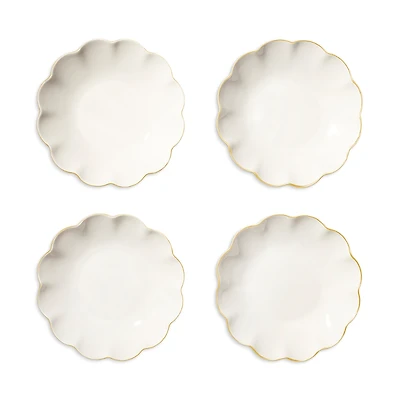 Aerin Scalloped Appetizer Plates, Set of 4