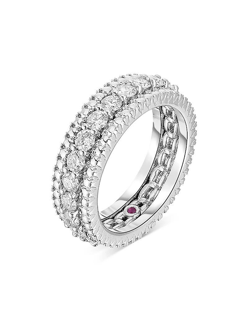 Roberto Coin 18K White Gold Siena Diamond Band