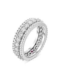 Roberto Coin 18K White Gold Siena Diamond Band