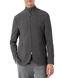 Chevron Pattern Zip Jacket