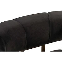 Astrid Grey Velvet Bar Stool