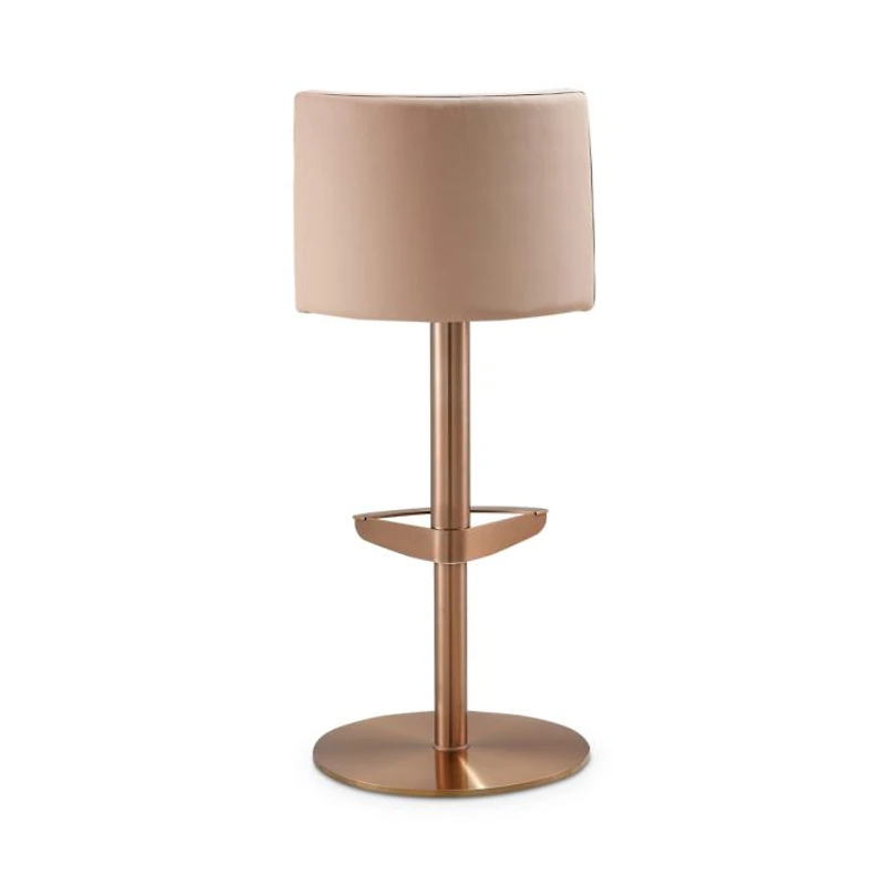 Loosha Cafe Au Lait Performance Faux Leather Adjustable Stool