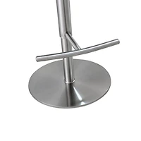 Reagan Performance Faux Leather Silver Adjustable Stool