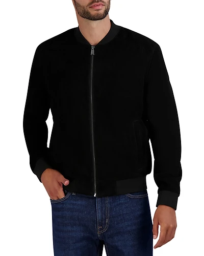 Cole Haan Suede Bomber Jacket