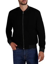 Cole Haan Suede Bomber Jacket