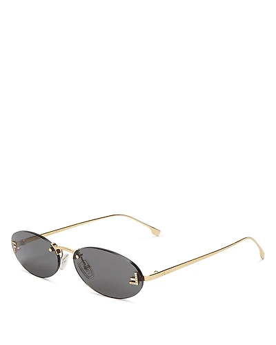 Fendi Rimless Round Sunglasses, 54mm