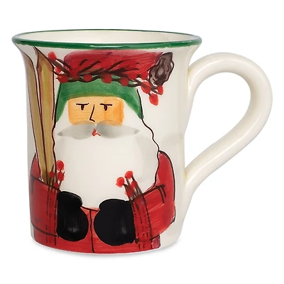 Vietri Old St. Nick Skiing Mug