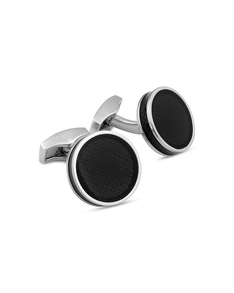 Tateossian Enamel Round Cufflinks
